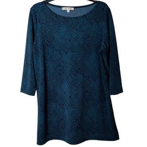 TravelSmith Slit Sides Stretch Tunic Top Size Large